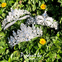 Wide one thousand Belle Princess Children Crown Pearl Crystal Headwear Handmade Pearl Hair Stirrup Birthday Goddess Ballet