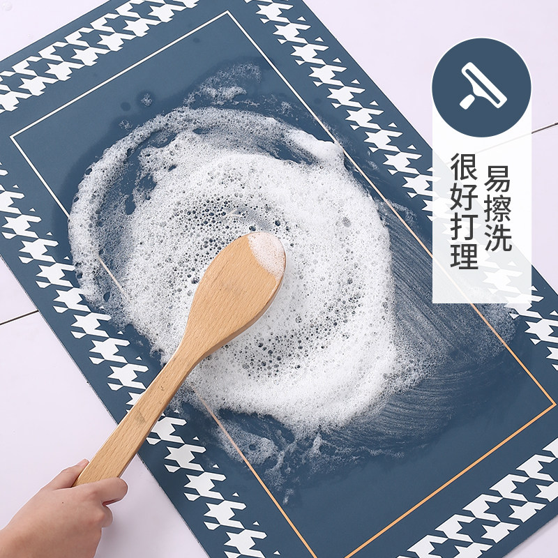 厨房地垫长条专用防油可擦免洗脚垫防滑耐脏家用进门吸水厨房地毯,淘宝优惠券,粉丝福利购,淘宝优惠卷