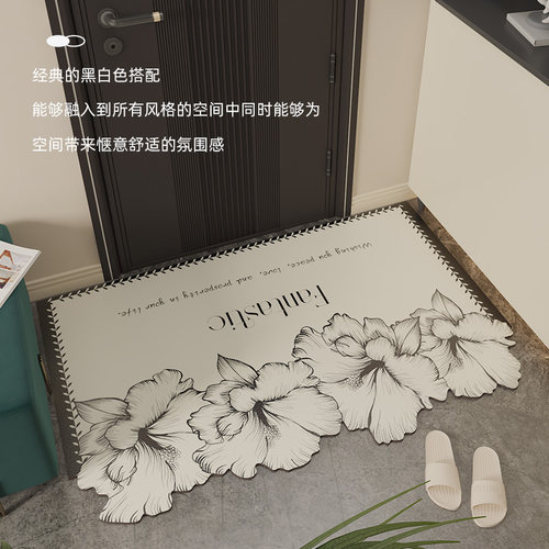 入户门地垫2026新款耐脏免洗可擦pvc门垫门口进门脚垫可裁剪地毯 - 图0