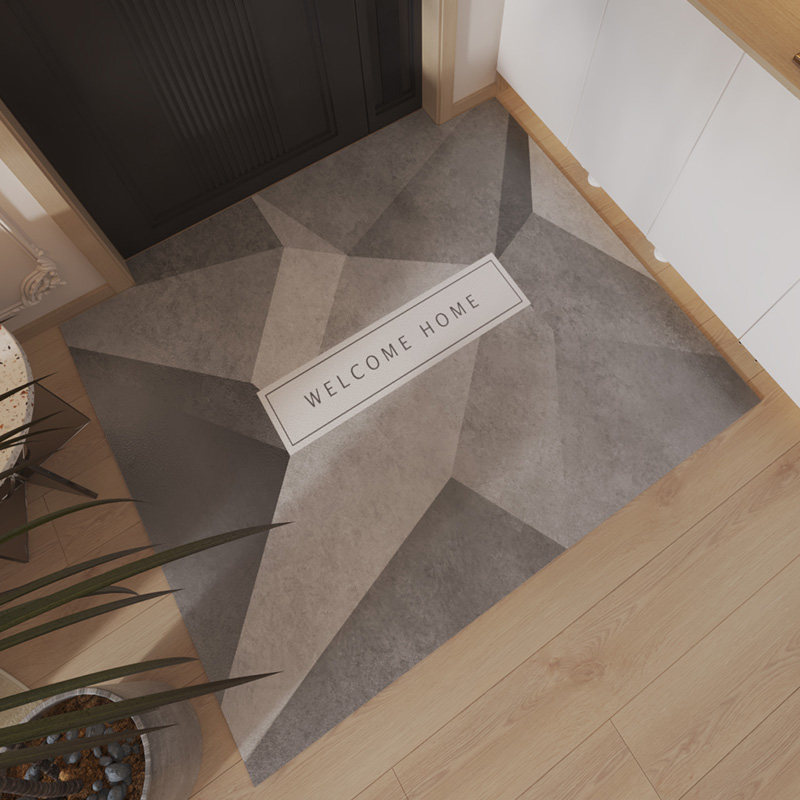 现代简约入户门地垫防滑可擦洗pvc皮革家用轻奢玄关进门口可裁剪,淘宝优惠券,粉丝福利购,淘宝优惠卷