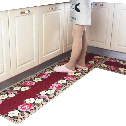 专用厨房吸水地垫吸油防滑耐脏地毯满铺长条垫子进门口家用踩脚垫 - 图0
