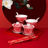 Прямо для свадебной чайной чашки, свадебной свадебной счастливой чашки счастливая чаша, свадебная красная пара красных паров припасов