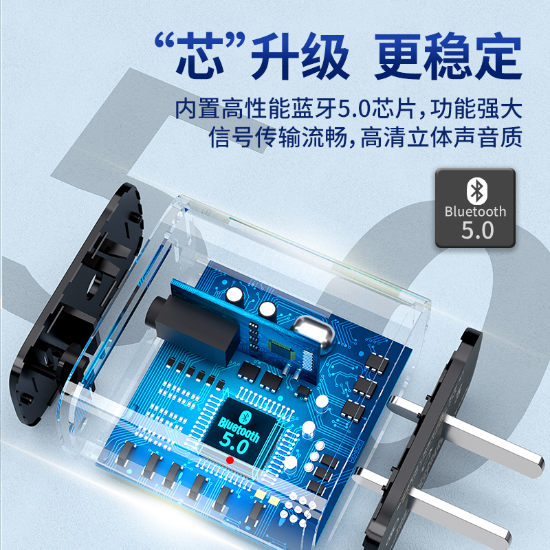 蓝牙接收器5.0音频适配器转音箱响aux接老式功放电脑视无损立体声-图0