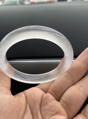 高冰水沫玉手镯玛瑙手镯女冰透玉髓镯子冰种白月光玉镯石英岩镯子