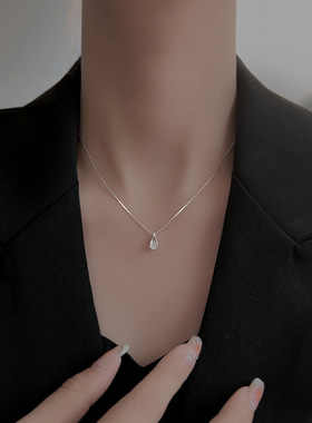 新款2023水滴形项链女ins小众设计轻奢锁骨链女网红爆款不掉色
