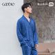 Godi's 2023 new counter same style patron series men's home wear set ຊຸດ pajamas ບາງໆພາກຮຽນ spring ແລະ summer ຊຸດ 2 ສິ້ນ