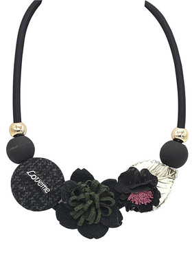 东大门花朵树叶甜美风学生锁骨链