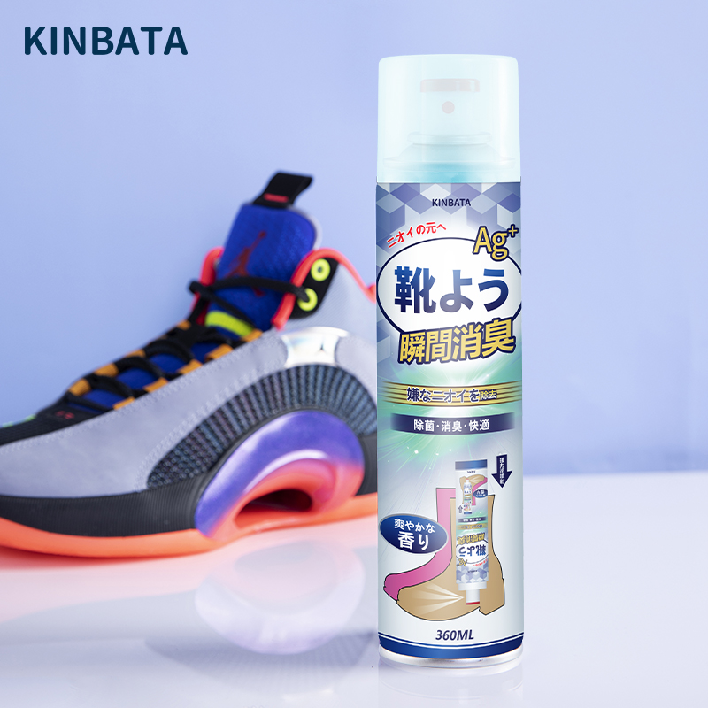 日本Kinbata鞋袜子除脚臭喷雾杀菌神器空气清新鞋柜异味防臭360ml - 图2