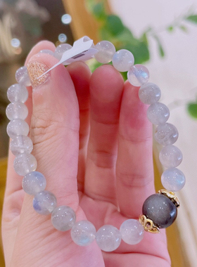 匠砂女灰月光民族风天然水晶