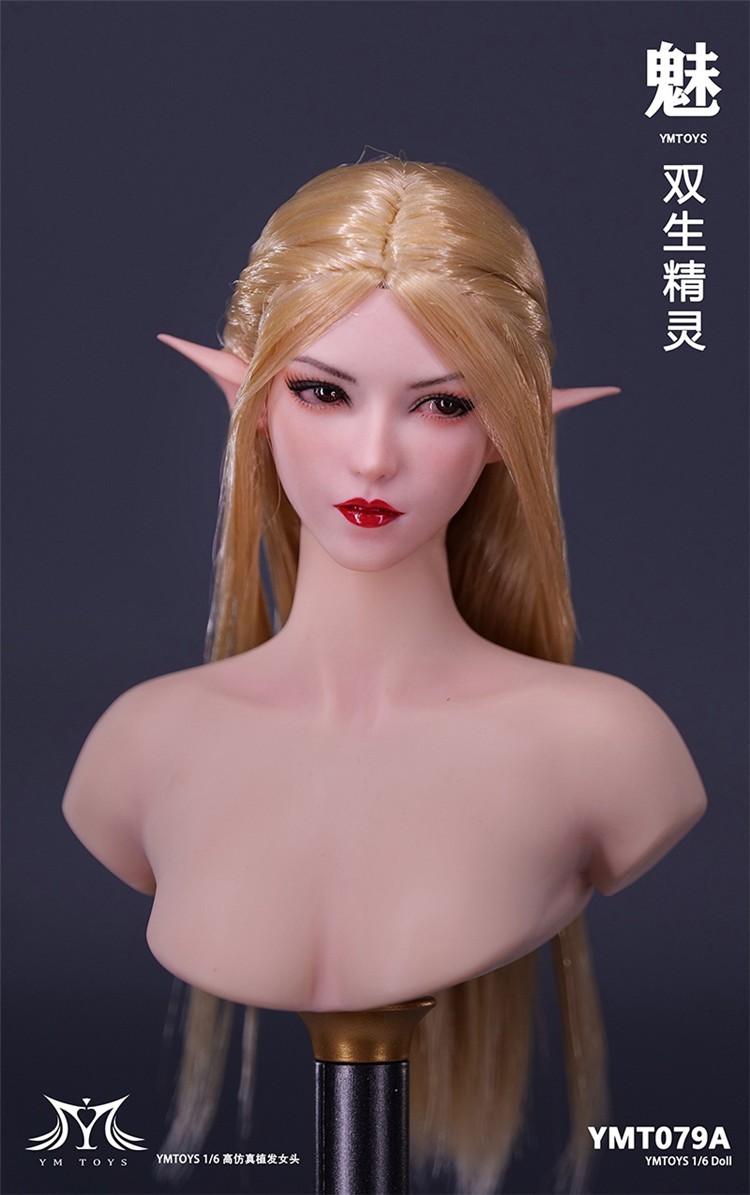 现货YMTOYS 1/6 YMT079 双生精灵头雕 魅 可搭女兵人包胶女素体 - 图0