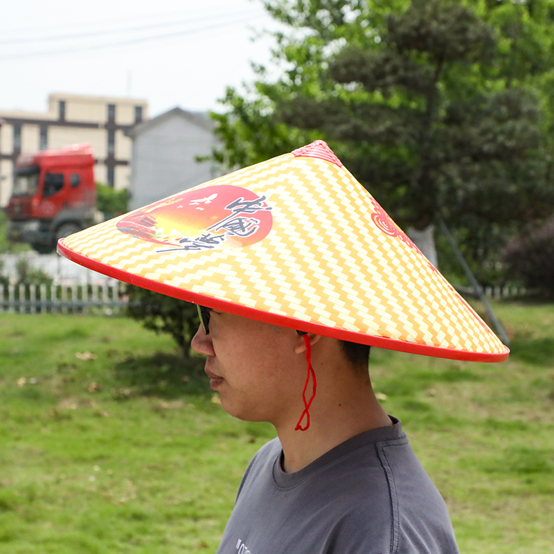 亏本清仓防晒环卫遮阳斗笠采茶防雨帽装饰帽舞台表演彩绘帽劳动帽 - 图2