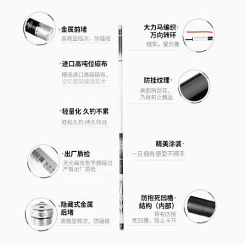 武汉天元千川鲤四代台钓竿邓刚同款4代野钓大物竿超轻超硬鱼竿 - 图1