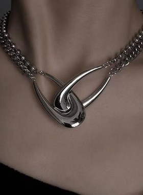 小众锁骨链高级感项链交错颈链