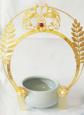 头饰发箍坦领汉服古风