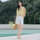Finidi 100% ເສື້ອຍືດ chiffon ພິມ