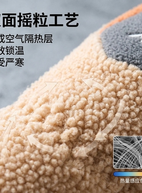 摇粒绒触屏保暖防滑骑行手套