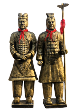 泥塑兵马俑泥人陕西特色陶土陶俑