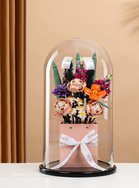 玻璃罩子透明展示盒永生花防尘罩
