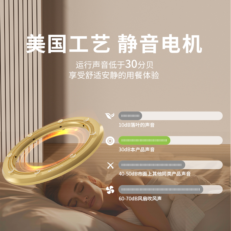 电动转盘底座圆桌餐桌自动家用转芯旋转器桌子电机智能控制器饭面 - 图0