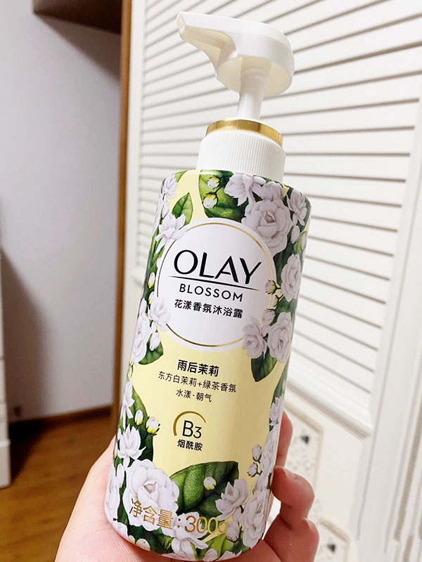 香香的! OLAY玉兰油花漾香氛烟酰胺沐浴露樱花茉莉300g留香持久