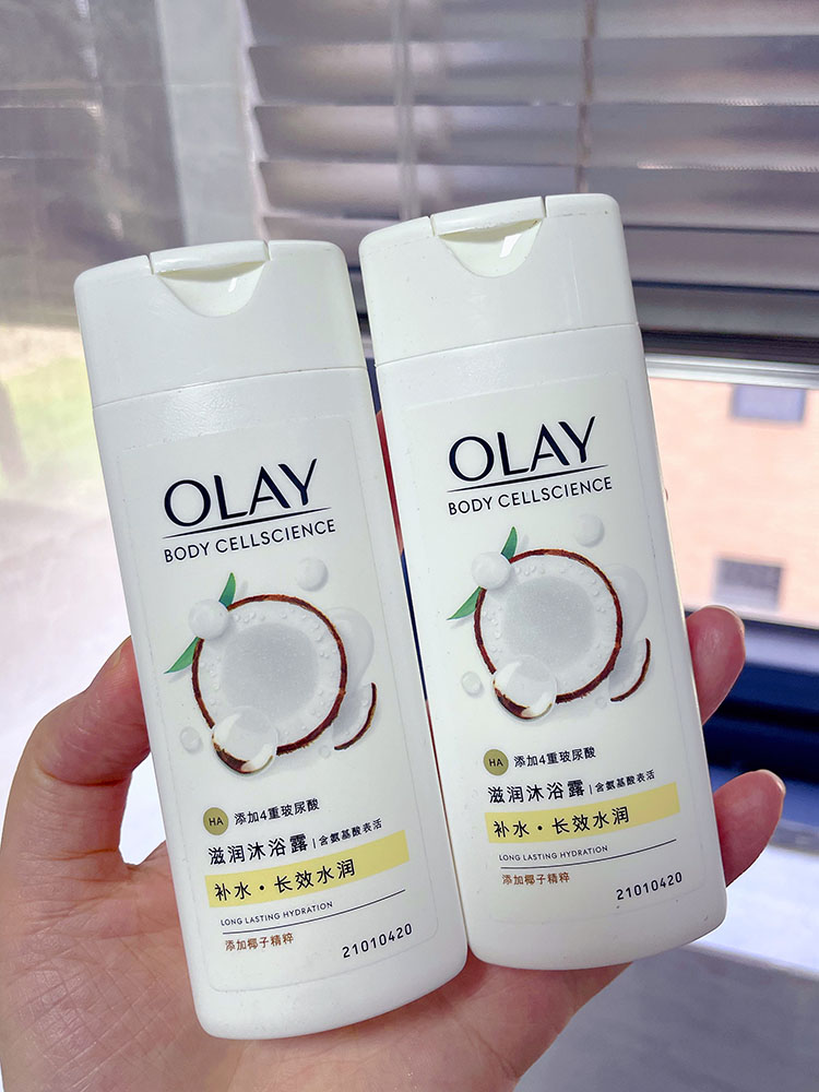 甜甜椰奶香！ OLAY玉兰油沐浴露烟酰胺玫瑰椰子油补水滋润沐浴乳