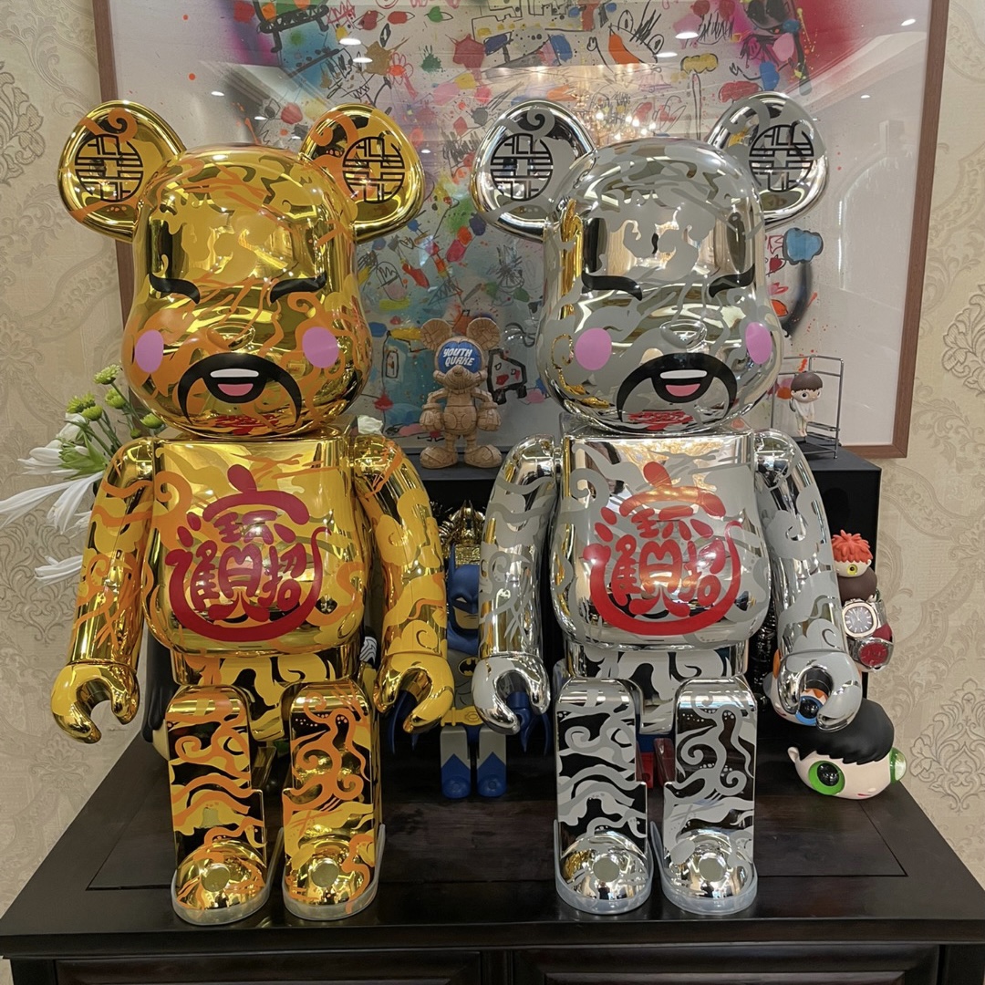 bearbrick 财神爷积木熊暴力熊达摩手办开业新年柜台摆件客厅摆件 - 图0