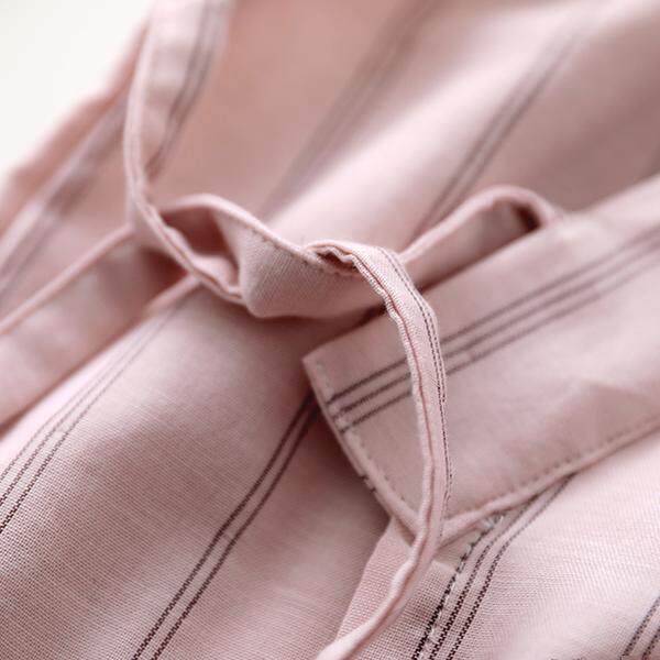 国风汉服睡袍男女纯棉纱文艺条纹七分袖家居浴袍四季薄款情侣晨袍,淘宝优惠券,粉丝福利购,淘宝优惠卷