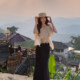 ເທິງສຸດ chiffon ສັ້ນ Li ຂອງ Muzi Li