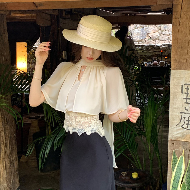 ເທິງສຸດ chiffon ສັ້ນ Li ຂອງ Muzi Li