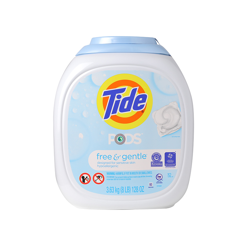 美国进口汰渍洗衣球凝珠104颗Tide+OXI洗衣液强效除白色污渍山姆 - 图1