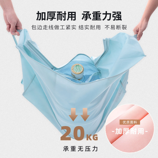 Quilt storage bag to organize clothes moving moisture-proof zipper