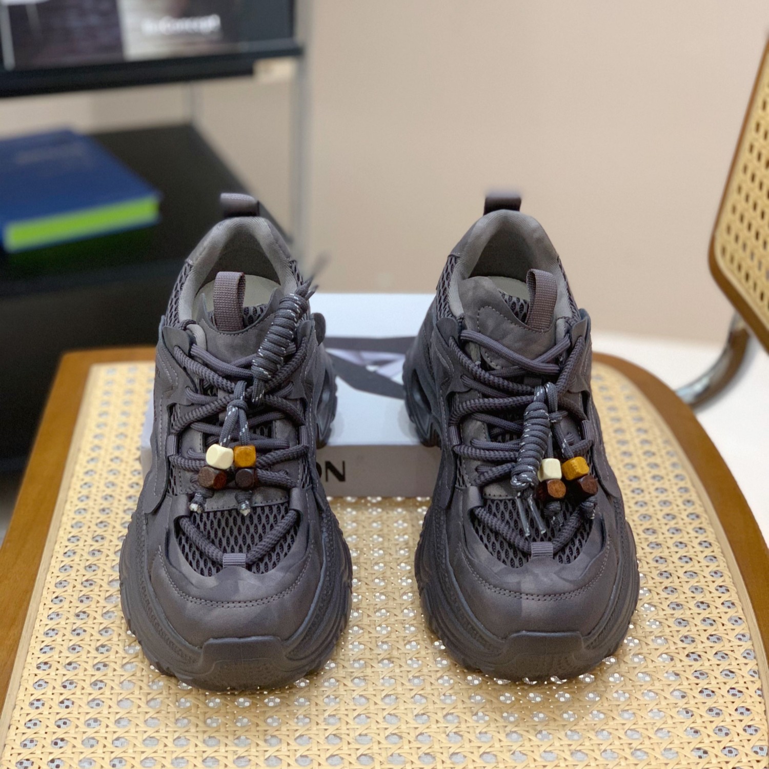 超火做旧擦色真皮老爹鞋小个子女松糕厚底6CM增高2025秋冬运动鞋,淘宝优惠券,粉丝福利购,淘宝优惠卷