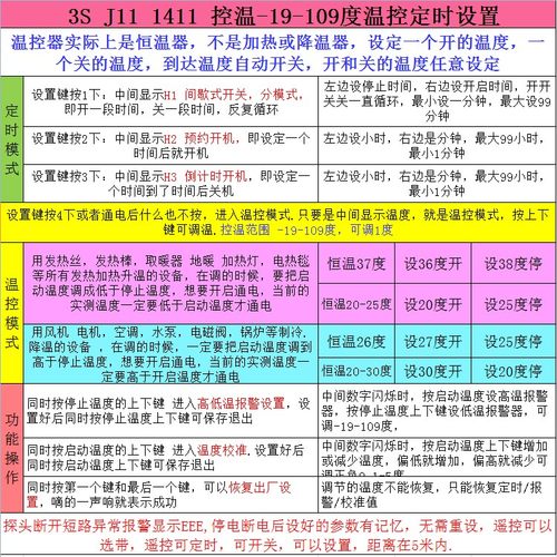 包邮12V温控器24V温度开关220V控制仪1411报警养殖风扇车空调恒温 - 图0