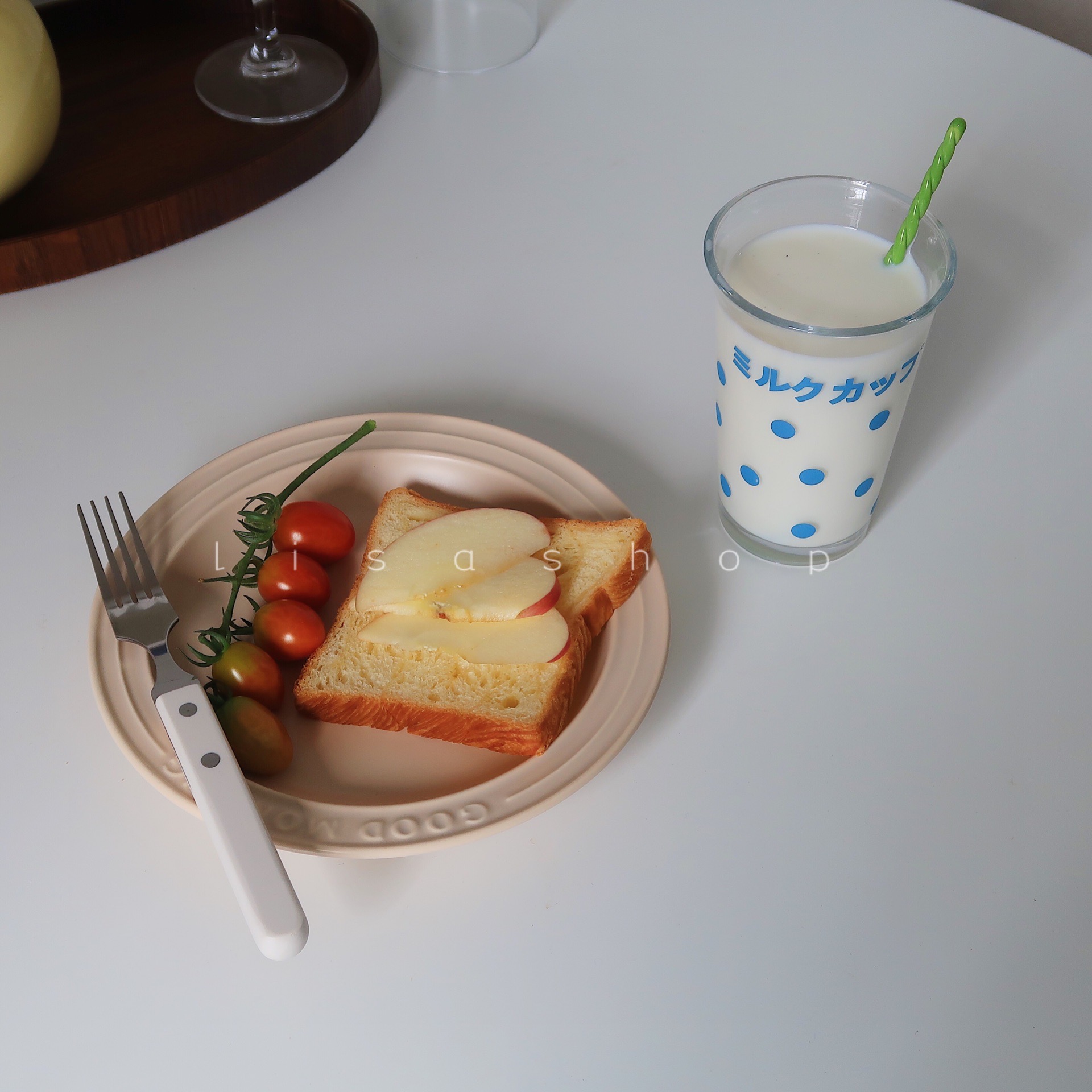 LS 奶白色不锈钢刀叉 可爱餐具组牛排勺子叉子刀叉勺甜品勺 - 图0