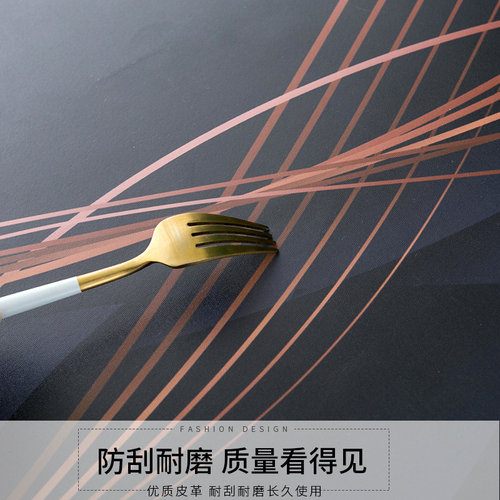 【Q弹硅胶桌垫】无味皮革桌布轻奢防滑防水防油烫免洗茶几餐桌hs - 图3