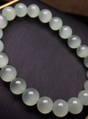 绿纹石绿纹玉千层手串薄荷绿