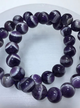 天然紫水晶手链amethyst梦幻紫