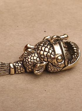 黄铜深海灯笼鱼小摆件