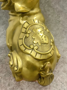 黄铜生肖狗招财旺宅摆件工艺品