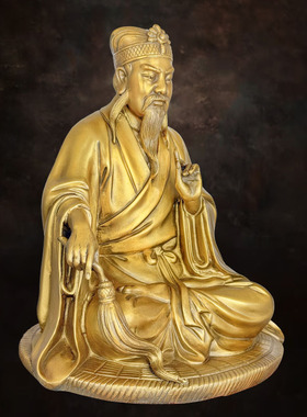 黄铜黄初平铜像摆件居家品相优质