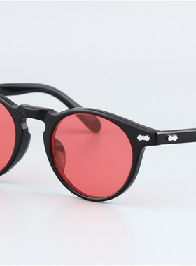 透明框眼镜架男 复古板材手工眼镜圆框 近视眼镜架眼睛男女1158