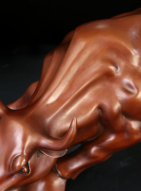 匠泽铜魂紫铜华尔街牛