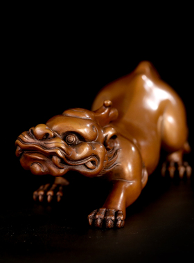 紫铜瑞兽貔貅家居饰品送礼馈