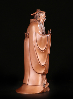 匠泽铜魂孔夫子书房雕像