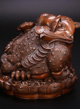 纯紫铜金蟾工艺招财进宝开业礼品