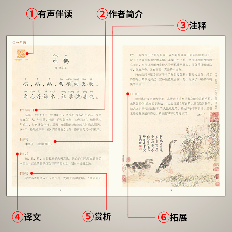 新编小学生古诗词169首一年级二年级五三四年级小学通用75+80唐诗大全70人教版大全集文言文全套适用部编版129篇小古文100课非必背-图1