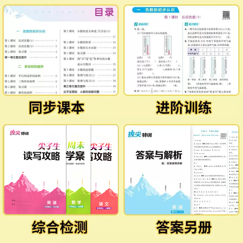 2024新版拔尖特训语文数学英语一年级二年级三年级四年级五年级六年级上册下册人教版苏教版北师版小学提优教材同步训练通城学典 - 图2