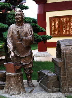 玻璃钢仿铜赶海 打渔人物 户外河边摆放铸铜渔民一家人物景观雕塑