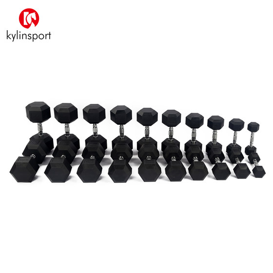 Pvc hexagonal dumbbell men's fitness