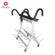 Barbell rack with removable Olympic bar to store fitness equipment